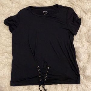 Black Top With Ties at the bottom